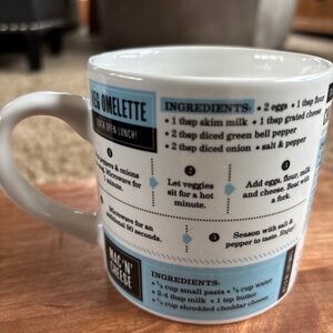 Lunch Hour Coffee Mug w/ Recipes: Omelette-Pizza-Chilaquiles